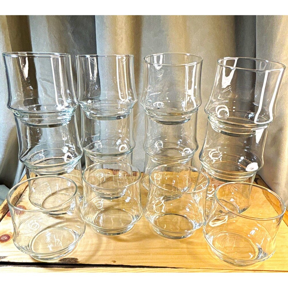 Vintage Libby Impromptu Rock Glass Tumblers 10 oz - Set of 16
